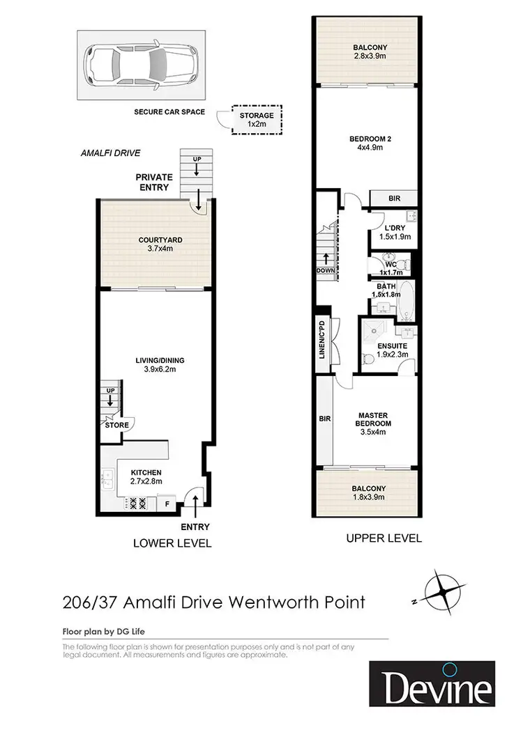 Floorplan of Homely apartment listing, 206/37 Amalfi Drive, Wentworth Point NSW 2127