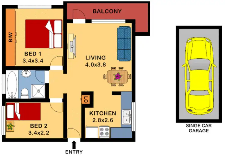 Floorplan of Homely apartment listing, 20/13 Brighton Avenue, Croydon Park NSW 2133