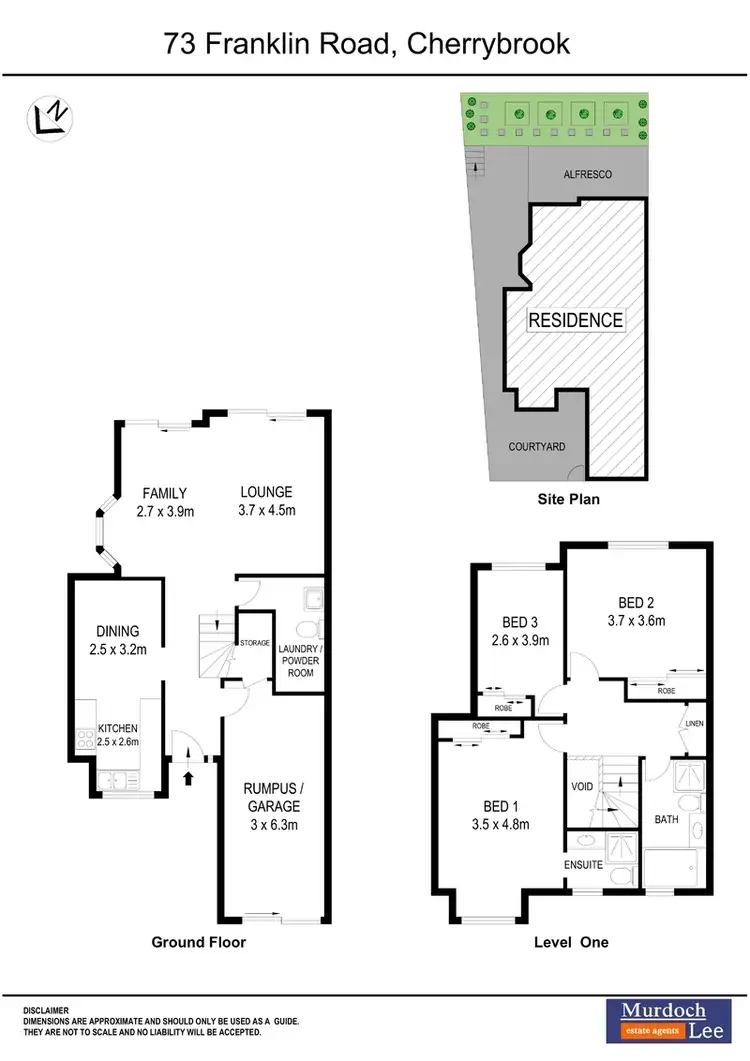 Floorplan of Homely semi-detached listing, 73 Franklin Road, Cherrybrook NSW 2126