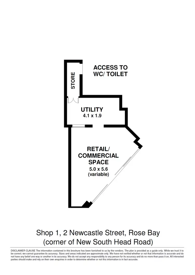 Floorplan of Homely other listing, Shop 1/2 Newcastle Street, Rose Bay NSW 2029