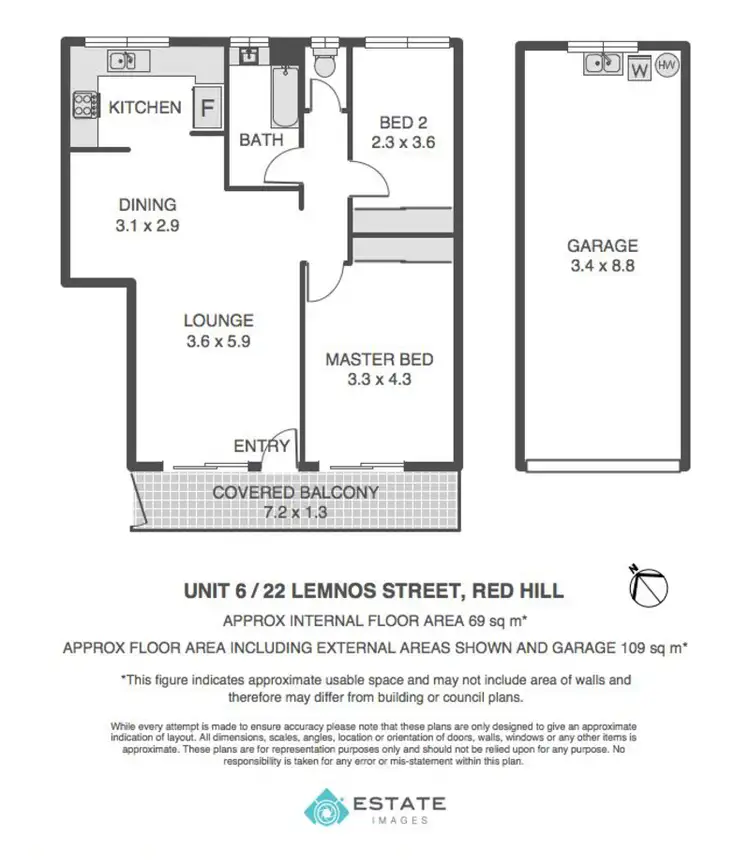 Floorplan of Homely unit listing, 6/22 Lemnos Street, Red Hill QLD 4059