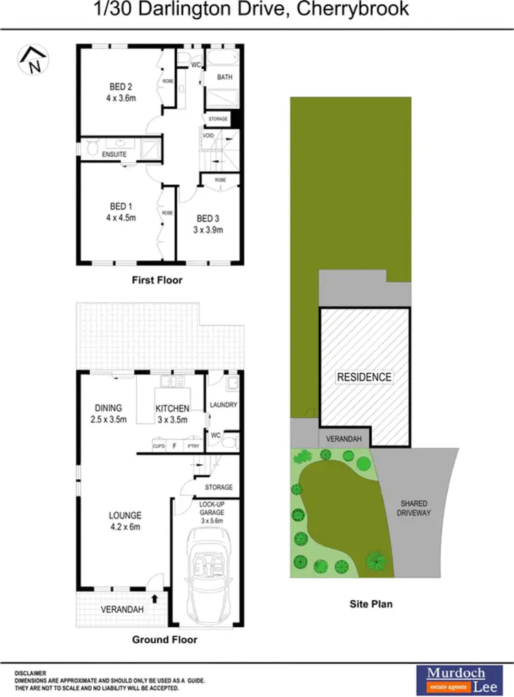 Floorplan of Homely semi-detached listing, 1/30 Darlington Drive, Cherrybrook NSW 2126