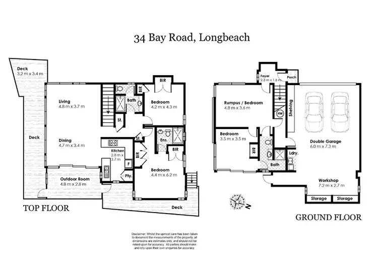 Floorplan of Homely house listing, 34 Bay Road, Long Beach NSW 2536