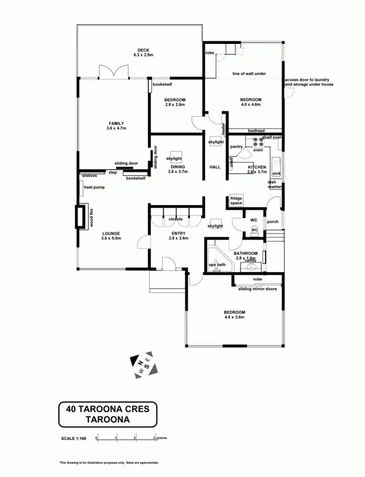 Floorplan of Homely house listing, 40 Taroona Crescent, Taroona TAS 7053