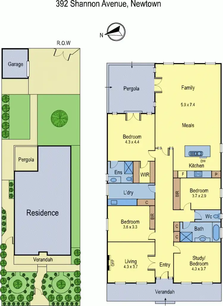 Floorplan of Homely house listing, 392 Shannon Avenue, Newtown VIC 3220