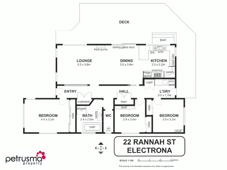 Floorplan of Homely house listing, 22 Rannah Street, Electrona TAS 7054