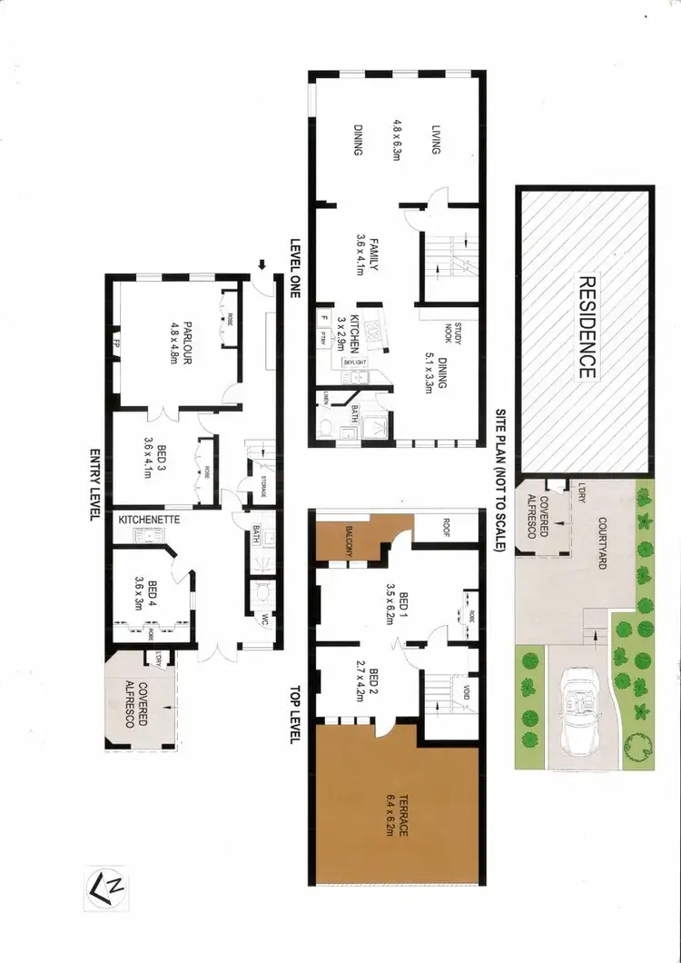 Floorplan of Homely terrace listing, 195 Bourke Street, Darlinghurst NSW 2010