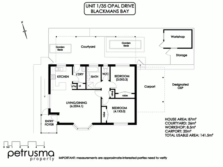 Floorplan of Homely house listing, 1/35 Opal Drive, Blackmans Bay TAS 7052