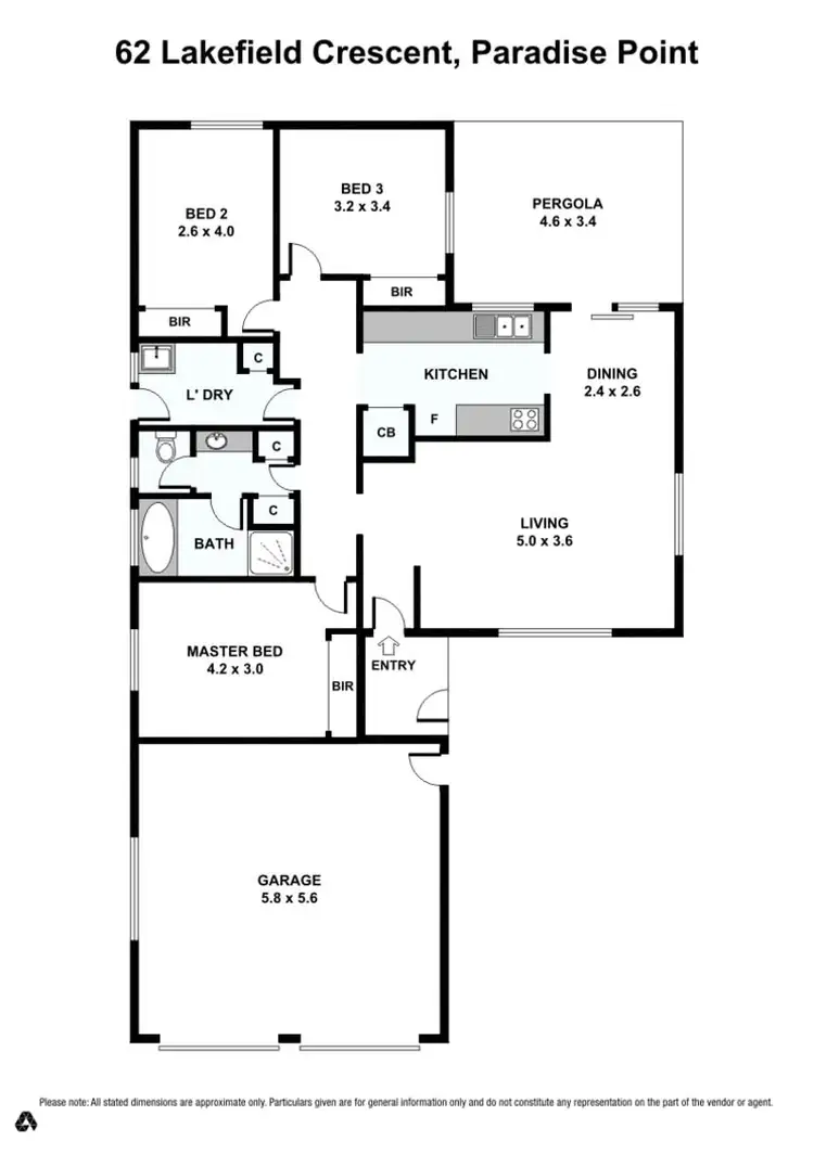 Floorplan of Homely house listing, 62 Lakefield Crescent, Paradise Point QLD 4216