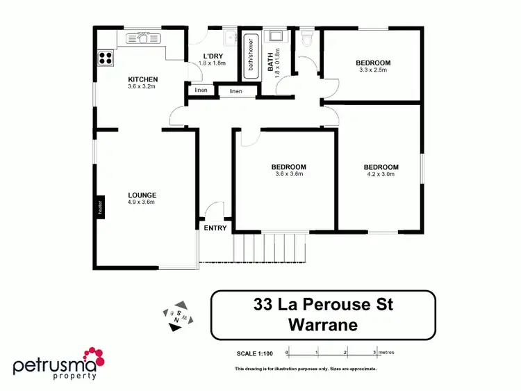 Floorplan of Homely house listing, 33 La Perouse Street, Warrane TAS 7018