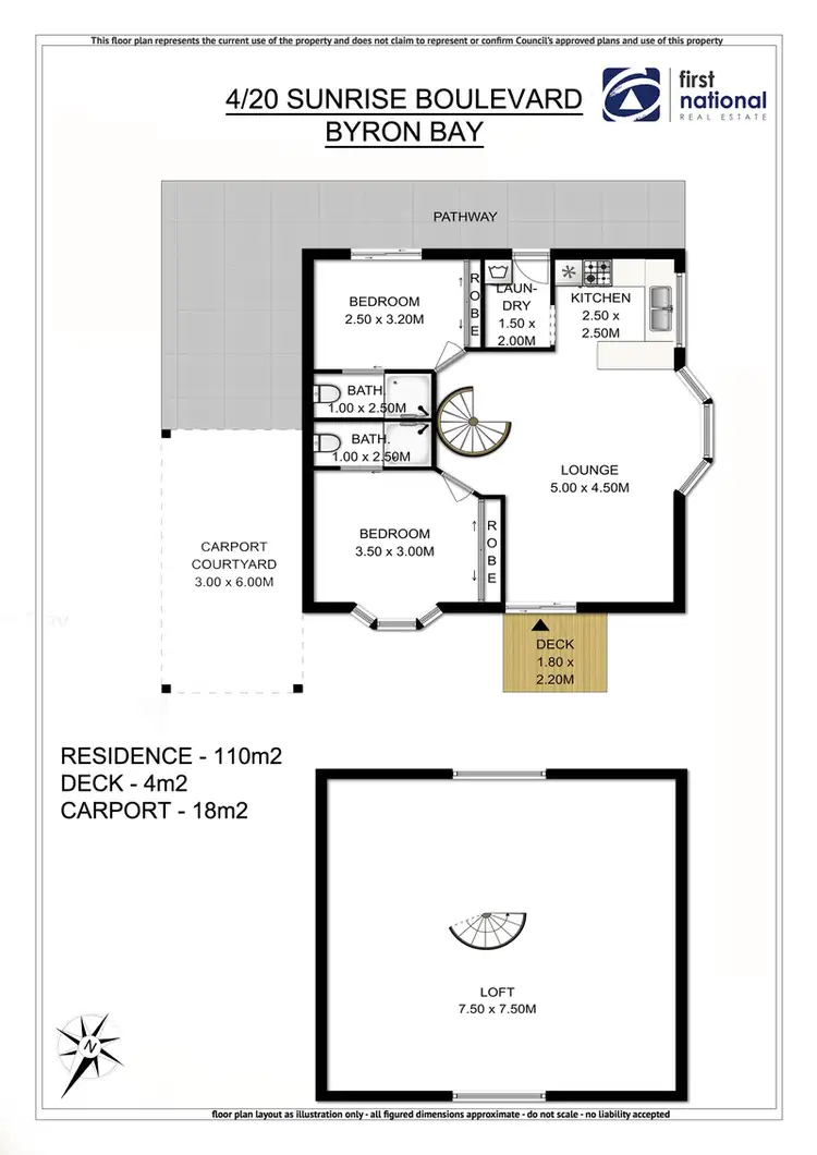 Floorplan of Homely townhouse listing, 4/20 Sunrise Boulevard, Byron Bay NSW 2481
