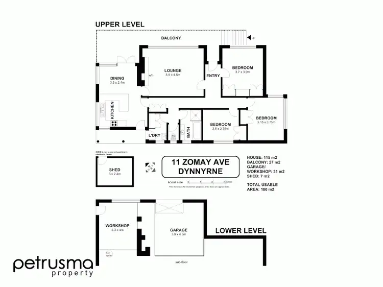 Floorplan of Homely house listing, 11 Zomay Avenue, Dynnyrne TAS 7005