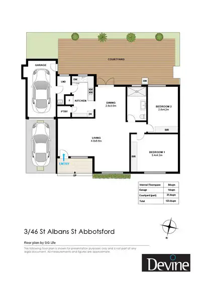 Floorplan of Homely villa listing, 3/46 St Albans Street, Abbotsford NSW 2046