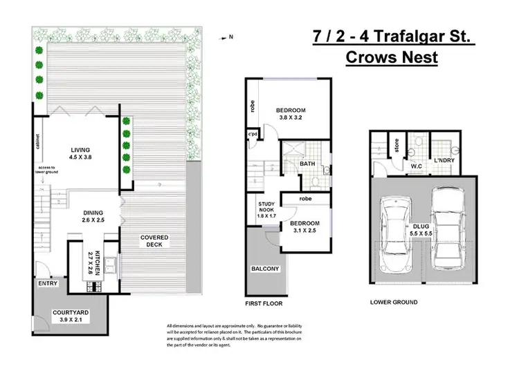 Floorplan of Homely townhouse listing, 7/2-4 Trafalgar Street, Crows Nest NSW 2065