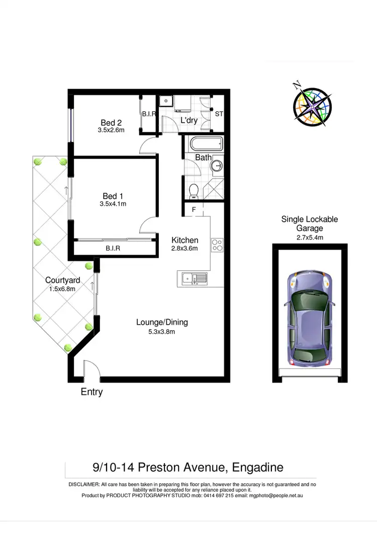Floorplan of Homely unit listing, 9/10 Preston Avenue, Engadine NSW 2233