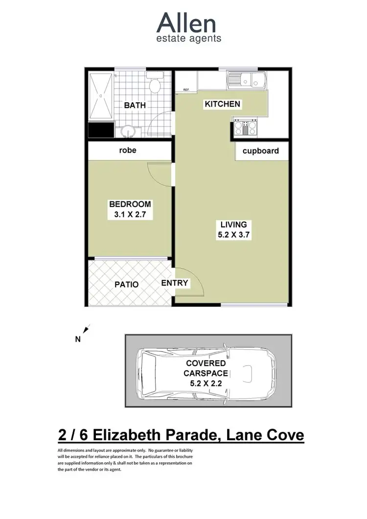 Floorplan of Homely apartment listing, 2/6 Elizabeth Parade, Lane Cove NSW 2066