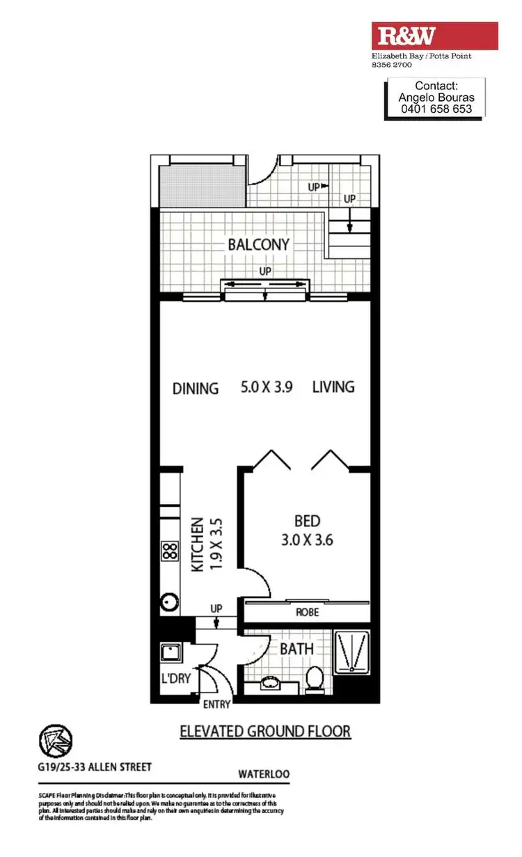 Floorplan of Homely apartment listing, G19/268 Pitt Street, Waterloo NSW 2017
