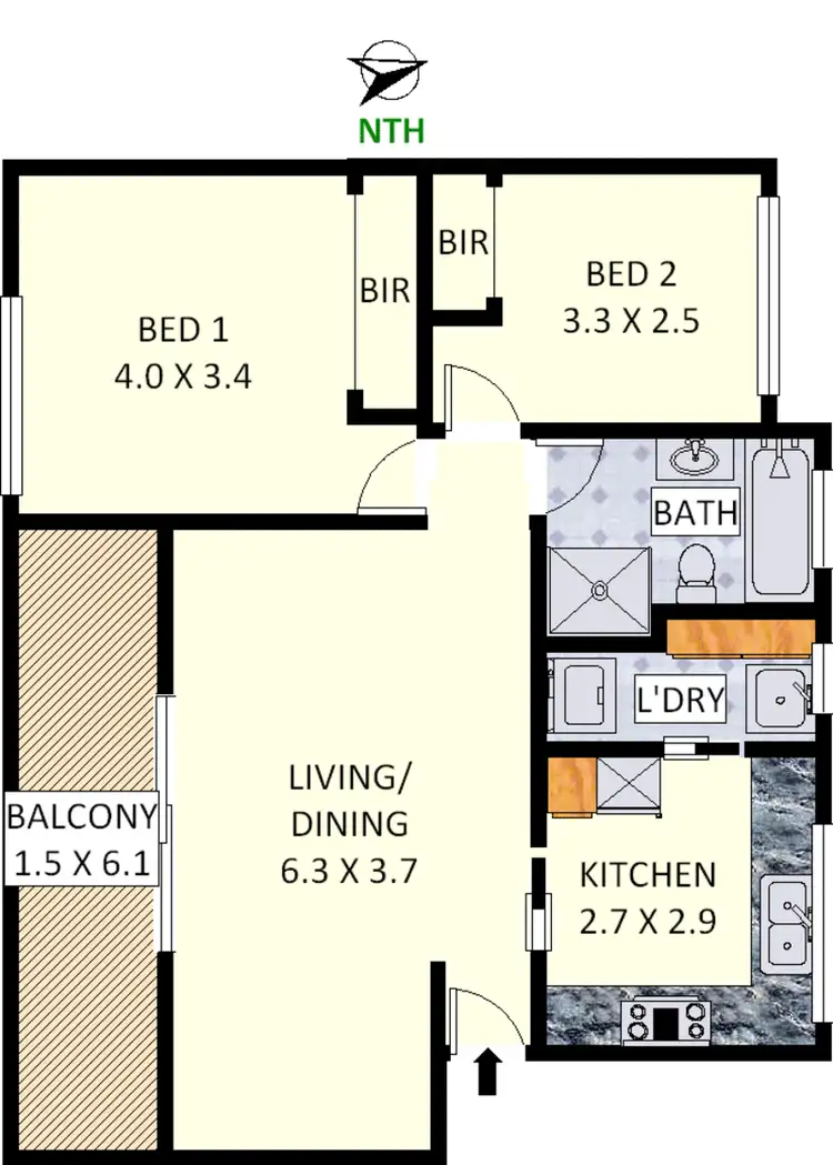 Floorplan of Homely apartment listing, 12/154 Croydon Avenue, Croydon Park NSW 2133