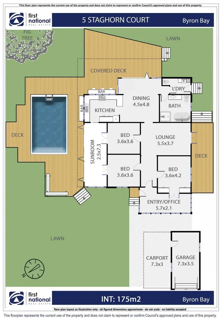 Floorplan of Homely house listing, 5 Staghorn Court (off Palm Lily Cres), Bangalow NSW 2479