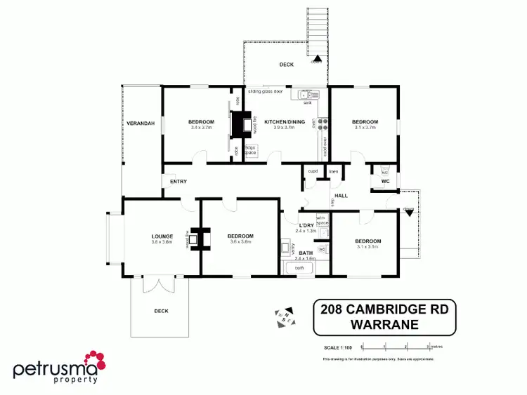 Floorplan of Homely house listing, 208 Cambridge Road, Warrane TAS 7018