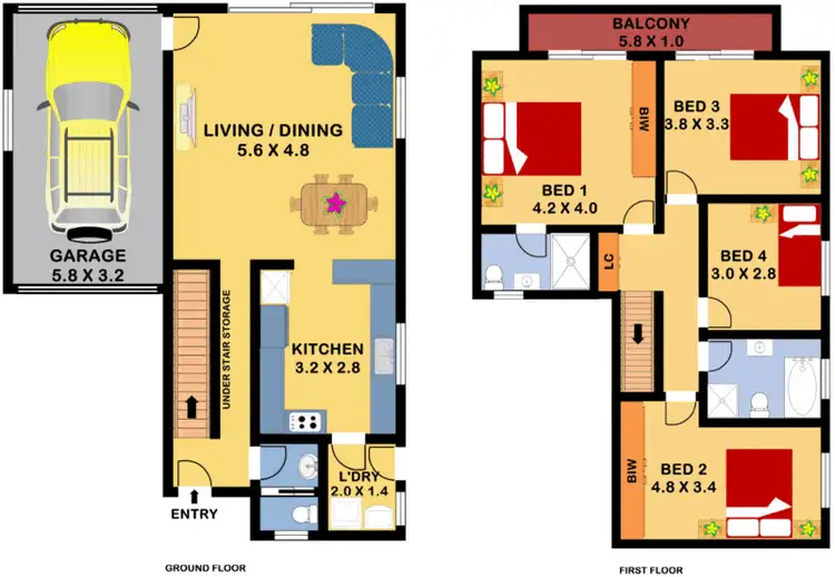 Floorplan of Homely townhouse listing, 3B/5 Queensborough Road, Croydon Park NSW 2133