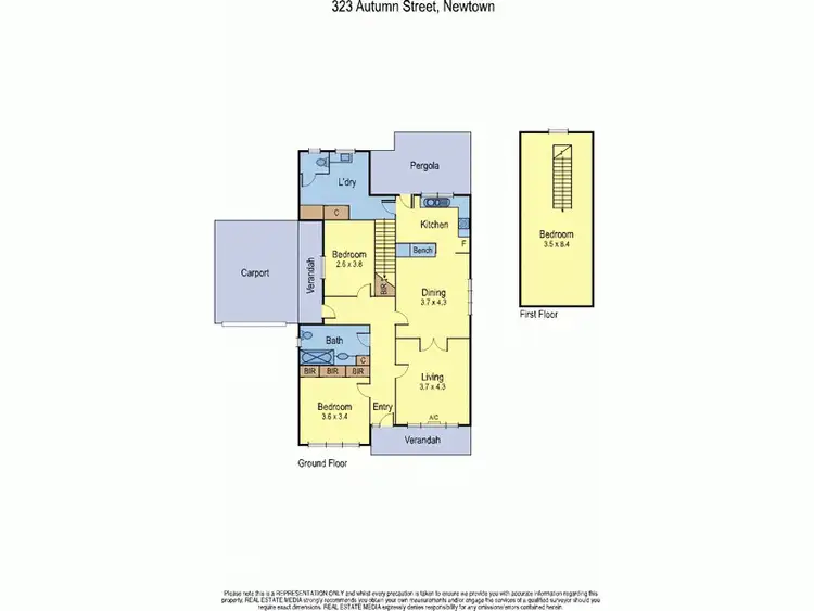 Floorplan of Homely house listing, 323 Autumn Street, Newtown VIC 3220