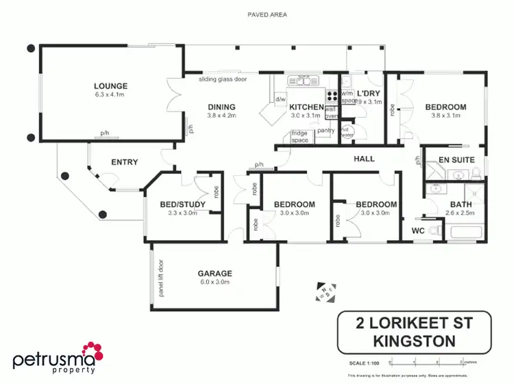 Floorplan of Homely house listing, 2 Lorikeet Street, Kingston TAS 7050