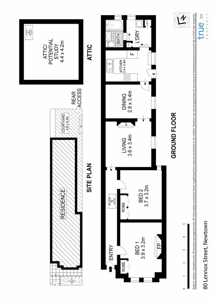 Floorplan of Homely house listing, 80 Lennox Street, Newtown NSW 2042