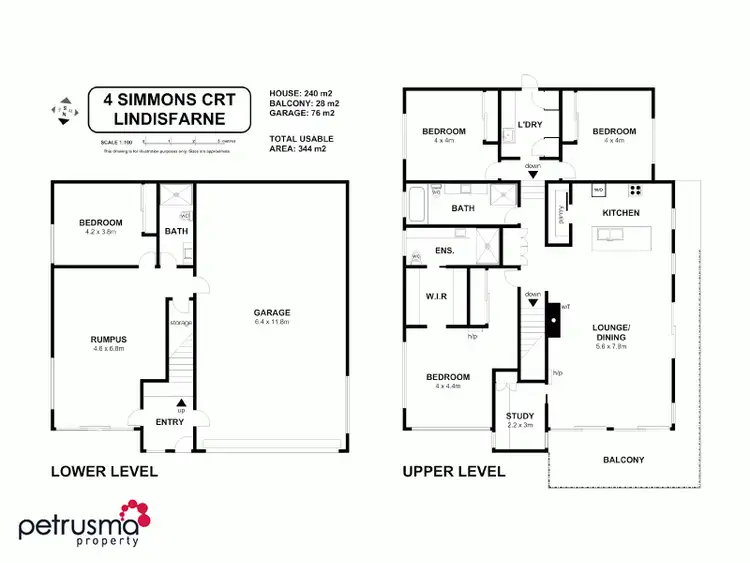 Floorplan of Homely house listing, 4 Simmons Court, Lindisfarne TAS 7015
