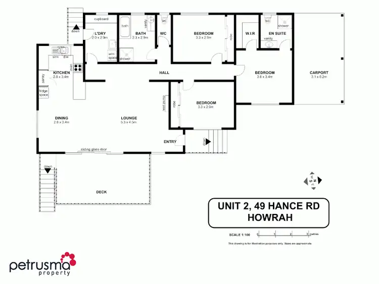 Floorplan of Homely unit listing, 2/49 Hance Rd, Howrah TAS 7018