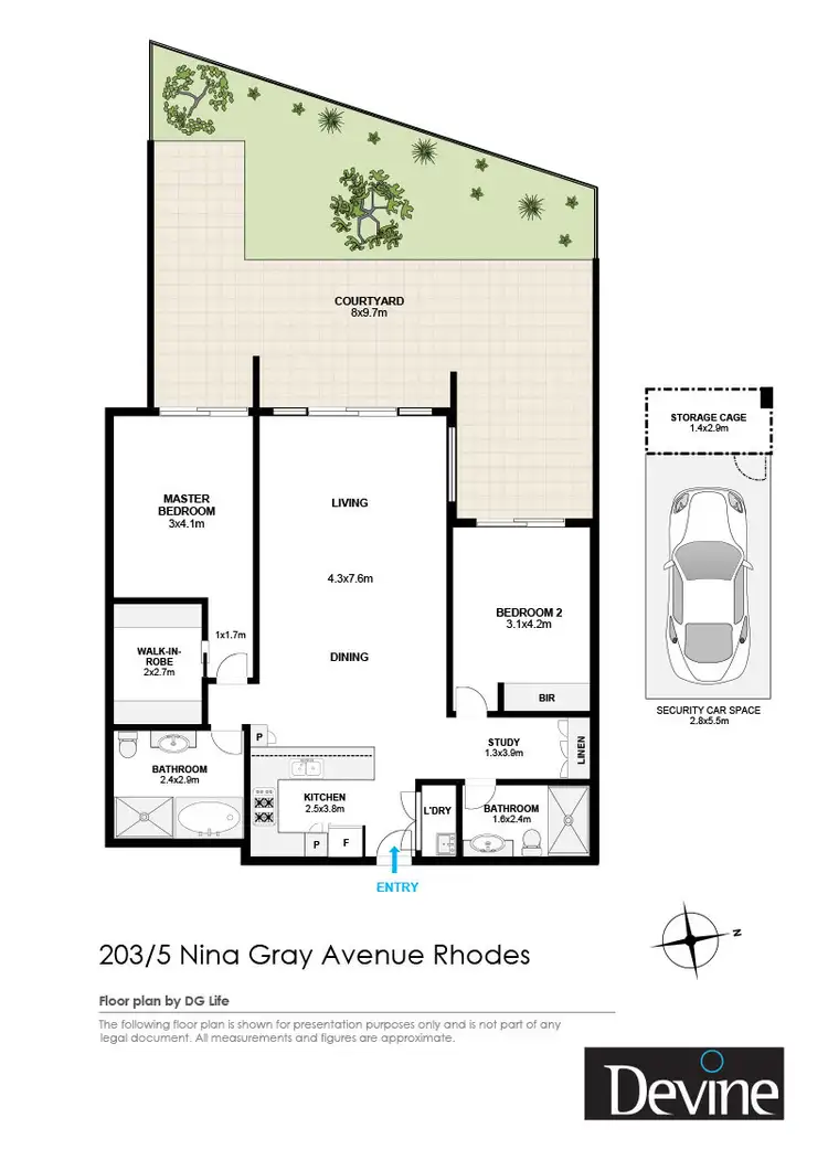 Floorplan of Homely apartment listing, 203/5 Nina Gray Avenue, Rhodes NSW 2138