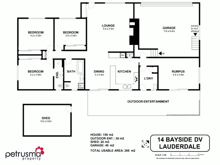Floorplan of Homely house listing, 14 Bayside Drive, Lauderdale TAS 7021