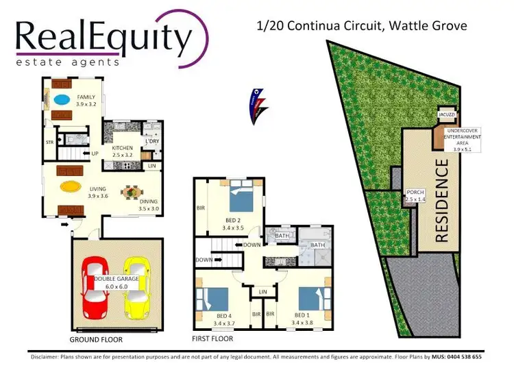 Floorplan of Homely townhouse listing, 1/20 Continua Court, Wattle Grove NSW 2173