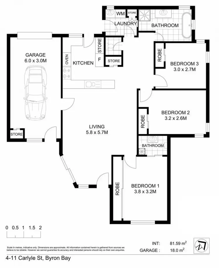 Floorplan of Homely villa listing, 4/11 Carlyle Street, Byron Bay NSW 2481