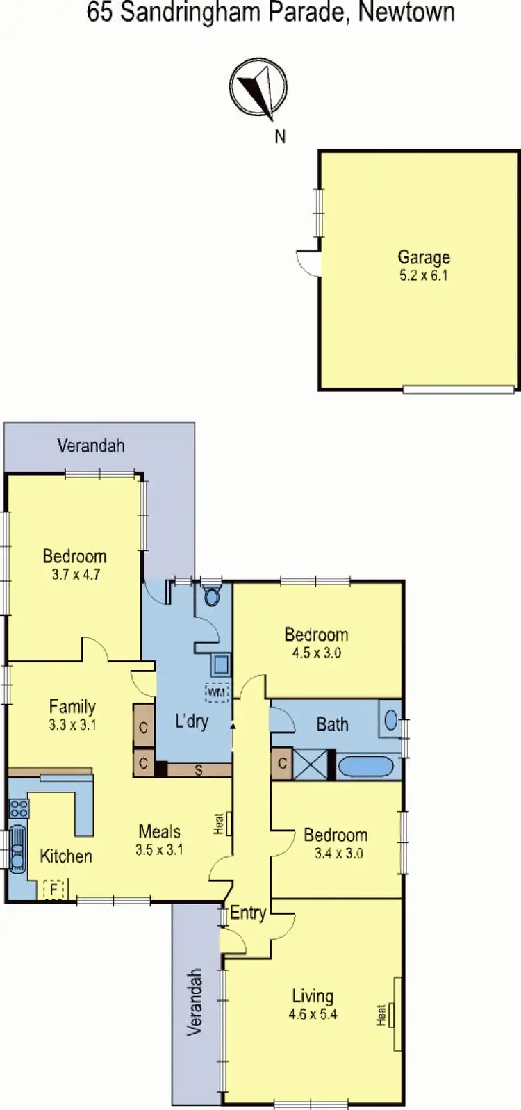 Floorplan of Homely house listing, 65 Sandringham Parade, Newtown VIC 3220