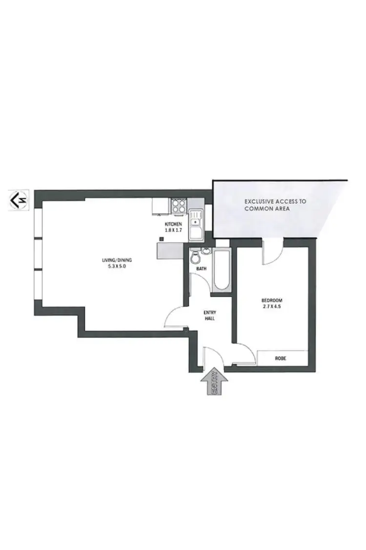 Floorplan of Homely apartment listing, 1A/7 Greenknowe Avenue, Elizabeth Bay NSW 2011