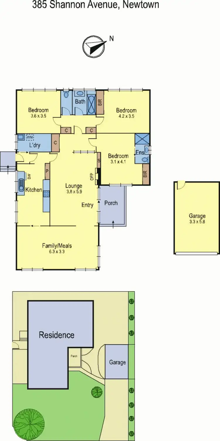 Floorplan of Homely house listing, 385 Shannon Avenue, Newtown VIC 3220