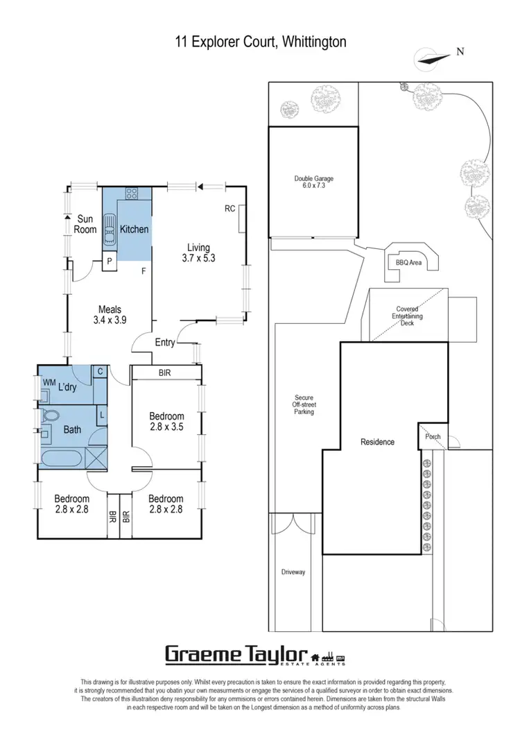 Floorplan of Homely house listing, 11 Explorer Court, Whittington VIC 3219