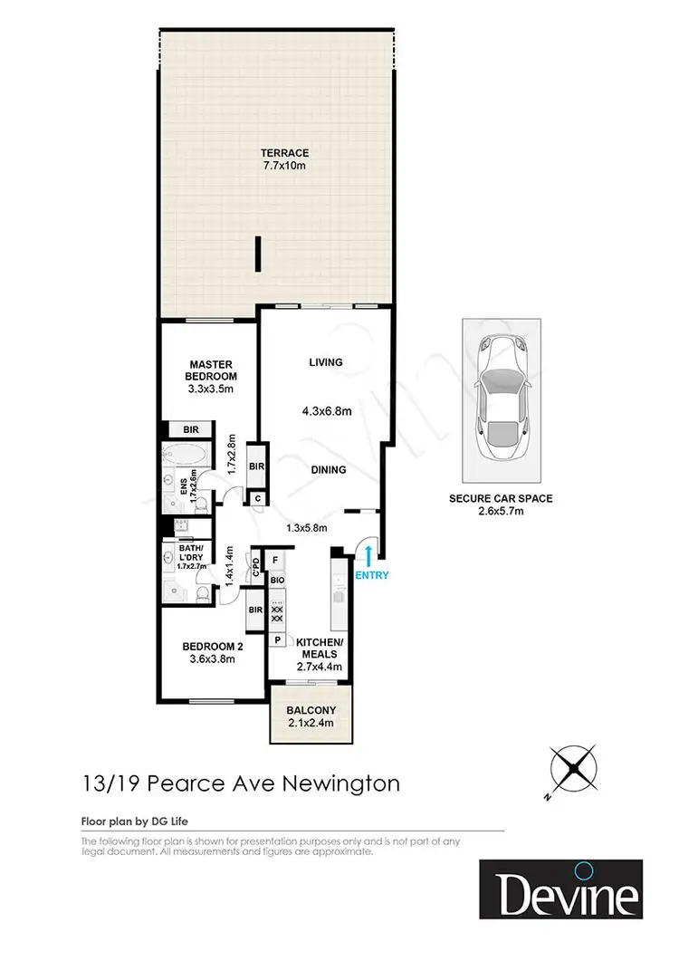 Floorplan of Homely apartment listing, 13/19 Pearce Avenue, Newington NSW 2127