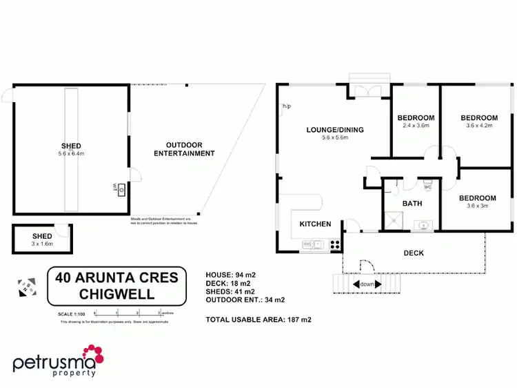 Floorplan of Homely house listing, 40 Arunta Crescent, Chigwell TAS 7011