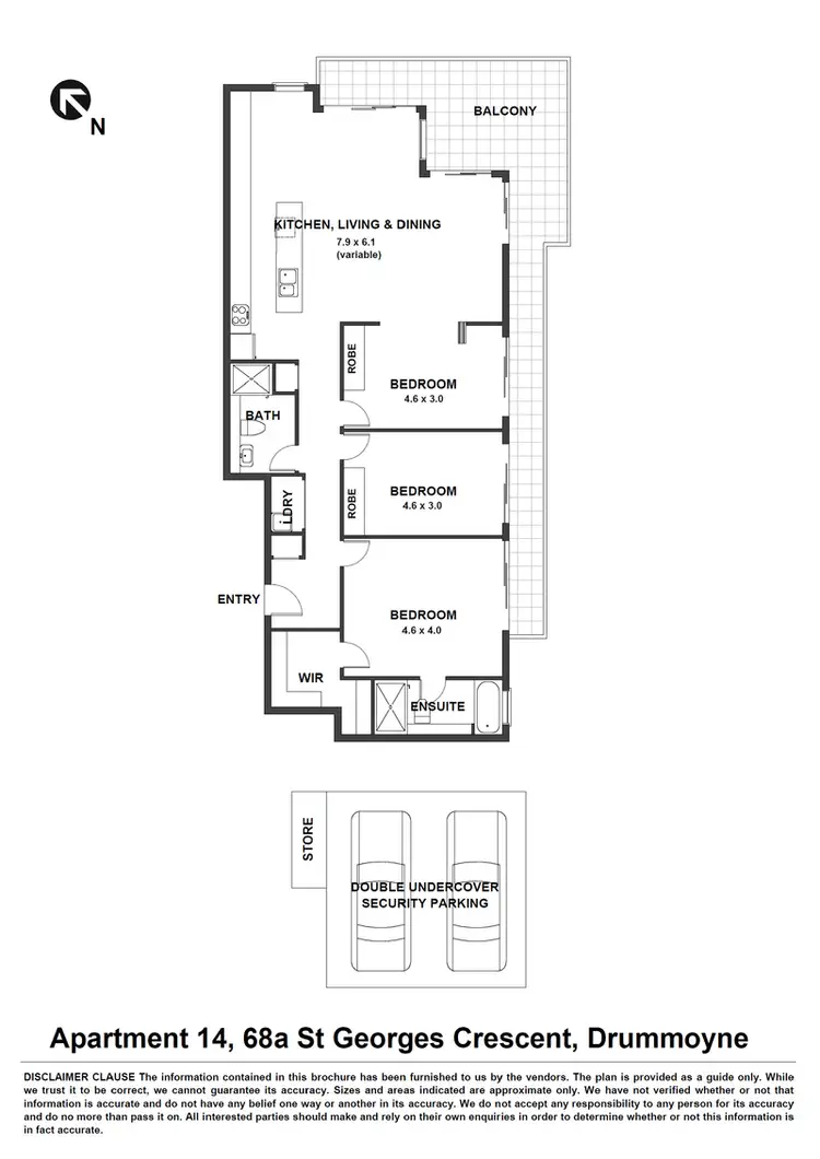 Floorplan of Homely apartment listing, 14/68A St Georges Crescent, Drummoyne NSW 2047