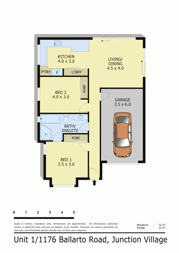 Floorplan of Homely unit listing, 1/1176 BALLARTO ROAD, Junction Village VIC 3977