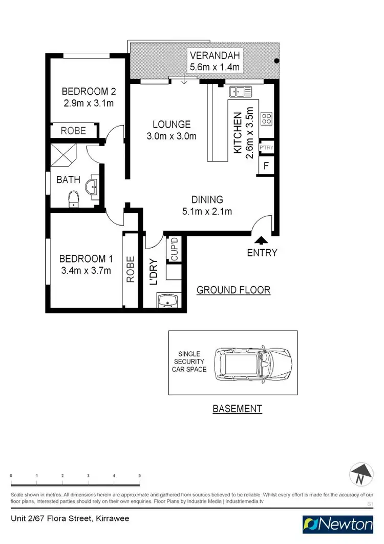 Floorplan of Homely apartment listing, 2/67 Flora Street, Kirrawee NSW 2232