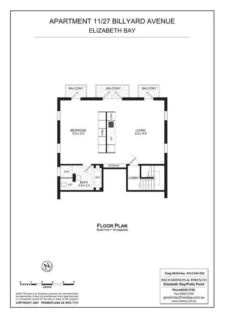 Floorplan of Homely apartment listing, 11/27 Billyard Avenue, Elizabeth Bay NSW 2011