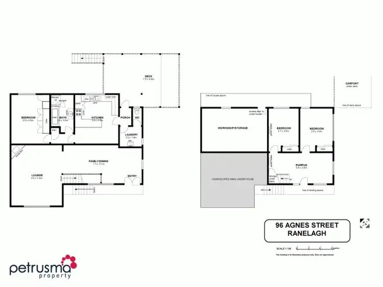 Floorplan of Homely house listing, 96 Agnes Street, Ranelagh TAS 7109