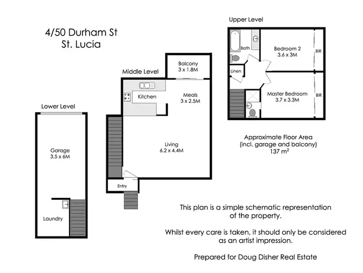 Floorplan of Homely townhouse listing, 4/50 Durham Street, St Lucia QLD 4067