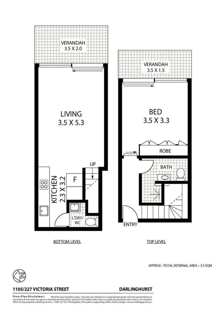 Floorplan of Homely apartment listing, 1105/227 Victoria Street, Darlinghurst NSW 2010