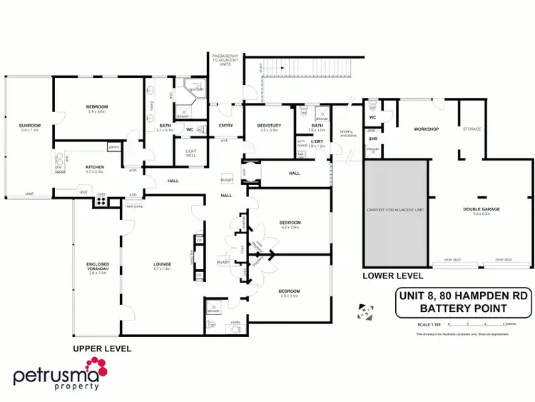 Floorplan of Homely unit listing, 8/80 Hampden Road, Battery Point TAS 7004