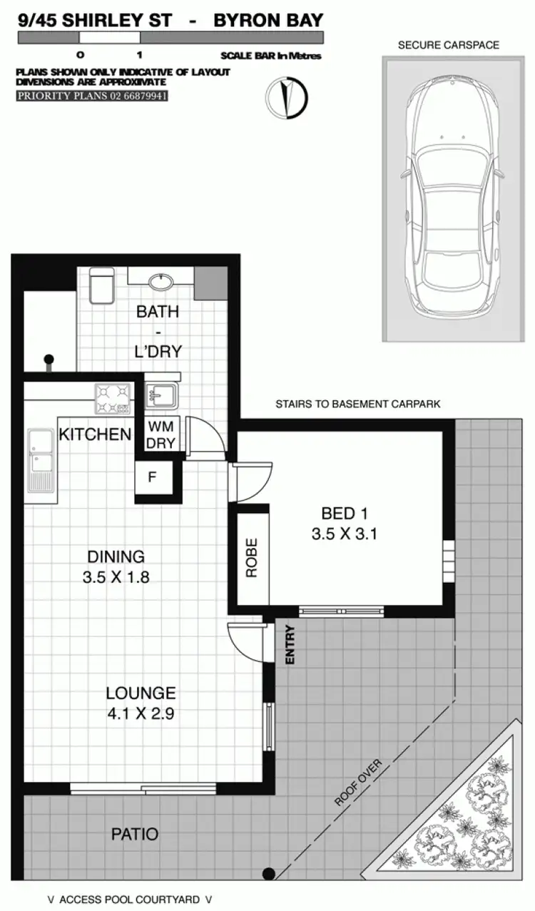 Floorplan of Homely unit listing, 9/45 Shirley Street, Byron Bay NSW 2481