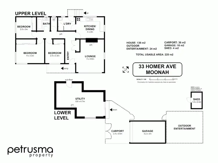 Floorplan of Homely house listing, 33 Homer Avenue, Moonah TAS 7009